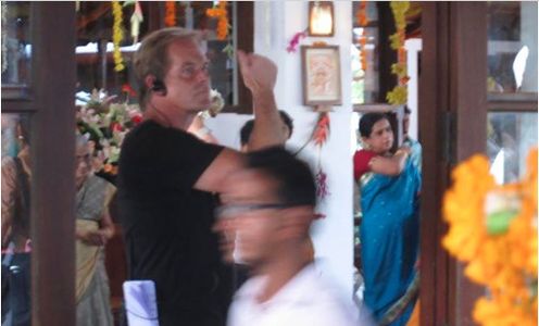On the set of the musical, 