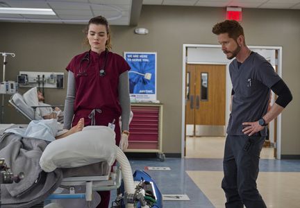 Matt Czuchry and Kaley Ronayne in The Resident: Now You See Me (2022)