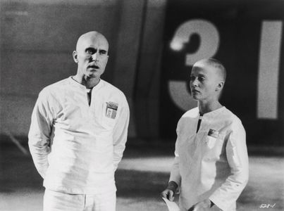 Robert Duvall and Maggie McOmie in THX 1138 (1971)