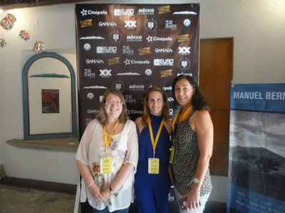 Janet Hetherington, Jenny Stang and Donna Wheeler at 2018 Oaxaca Film Fest
