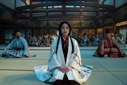 Hiromoto Ida, Eita Okuno, and Anna Sawai in Shōgun (2024)