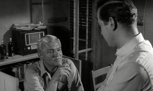 Hansjörg Felmy and Peter van Eyck in Station Six Sahara (1963)