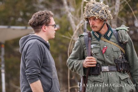 Set of Reveille with director Micheal Akkerman