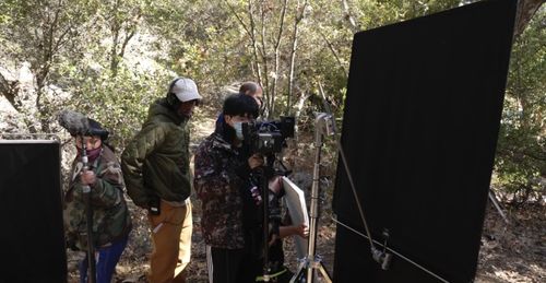 Jakobe' Dempsey on the set of 'The Vakarian Star'