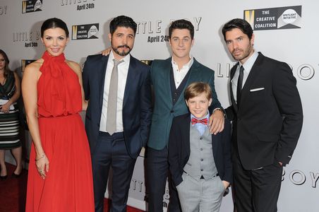 Ali Landry Monteverde, Eduardo Verástegui, David Henrie, and Jakob Salvati at an event for Little Boy (2015)