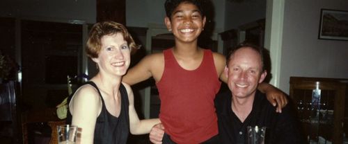 John Brierley, Sue Brierley, and Saroo Brierley in Lion (2016)
