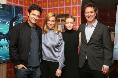 Jason Bateman, Laura Linney, Chris Mundy, and Julia Garner at an event for Ozark (2017)