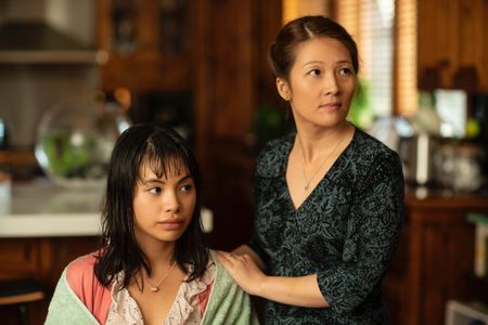 Oakley Kwon with Jillian Nguyen on the set of Hungry Ghosts