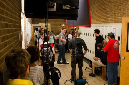 Zach Meiners directing a scene during the filming of I Am Potential.