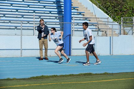 Andy Daly, Ariel Winter, and Suraj Partha in Modern Family (2009)