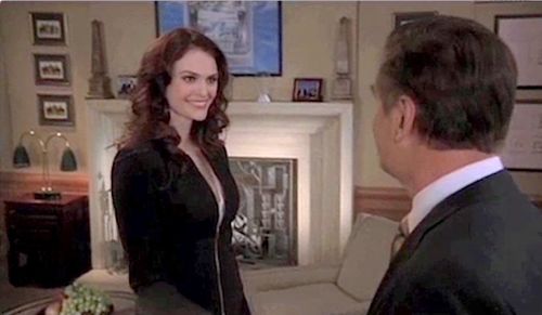 Bonnie Swencionis with Alec Baldwin in 30 Rock