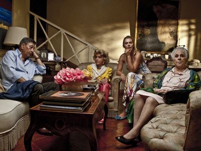 Gianni Di Gregorio, Lilia Silvi, Kristina Cepraga Goodwin, and Valeria De Franciscis in The Salt of Life (2011)
