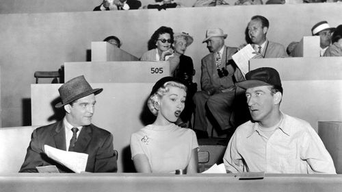 Judy Bamber, Stanley Clements, and Huntz Hall in Up in Smoke (1957)