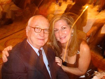Director James Ivory with Women in Film President Kristen McGary. Ivory honored with the Lifetime Achievement Award at t