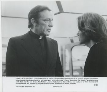 Richard Burton and Louise Fletcher in Exorcist II: The Heretic (1977)