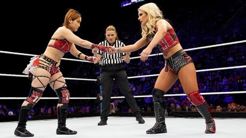 Masami Odate and Toni Rossall in WWE Evolution (2018)