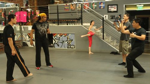 Michael Chaturantabut, T.J. Storm, Andy Chen, Rock Chang, and Neraida Bega in Power Play (2016)