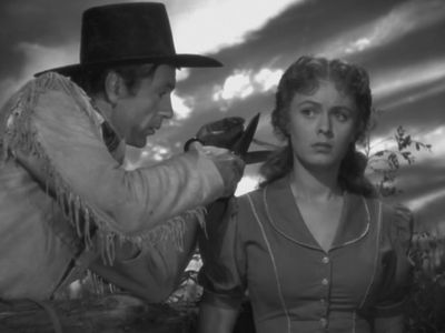 Gary Cooper and Doris Davenport in The Westerner (1940)