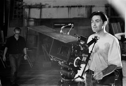 Brendan Young at the camera, director of photography on the set of the music video shoot of 