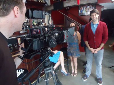 behind the scenes on set