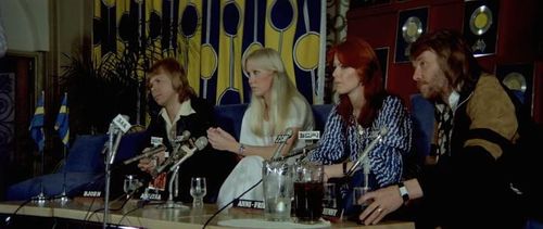 Benny Andersson, Agnetha Fältskog, Anni-Frid Lyngstad, Björn Ulvaeus, and ABBA in ABBA: The Movie (1977)