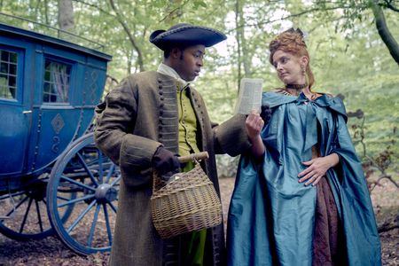 Louisa Harland and Enyi Okoronkwo in Renegade Nell (2024)