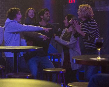 Jenna Elfman, Stephen Schneider, Nicholas Coombe, Matreya Scarrwener, and Erica Tremblay in Imaginary Mary (2017)