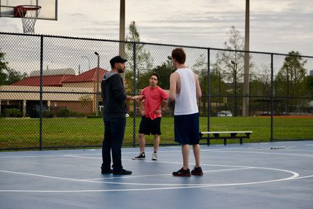 On the set of The Suicide of James Rider (2018)