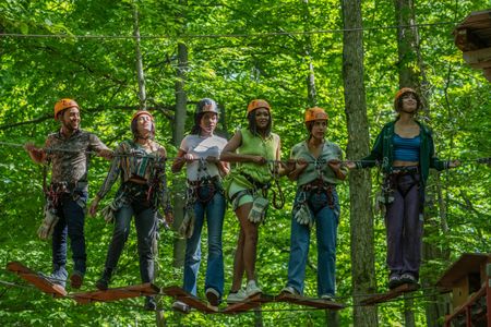 Tahj Mowry, Xosha Roquemore, Mishel Prada, Nicole Power, Nicolette Pearse, and Savannah Basley in Let's Get Merried (202