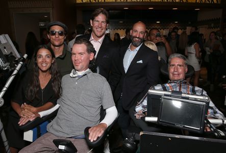 Matthew McConaughey, Scott Fujita, Steve Gleason, and Michel Varisco-Gleason at an event for Gleason (2016)