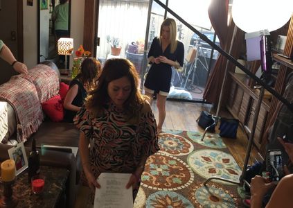 Creator/Writer/Director Sonia Blangiardo on set of her comedy series 