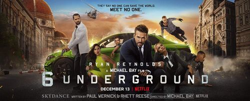 Official movie poster for 6 UNDERGROUND (2019).