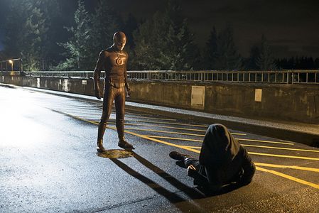 Grant Gustin and Andy Mientus in The Flash (2014)