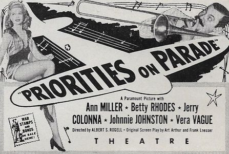 Jerry Colonna and Ann Miller in Priorities on Parade (1942)