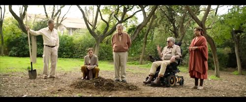 Shlomo Bar-Aba, Doval'e Glickman, Gadi Yagil, and Joy Rieger in Greener Pastures (2022)