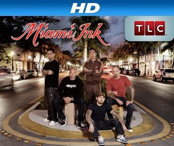 Yojiro Harada, Chris Nunez, Darren Brass, Ami James, and Chris Garver in Miami Ink (2005)