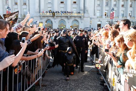 Eric Johnston and Miles Scott in Batkid Begins: The Wish Heard Around the World (2015)