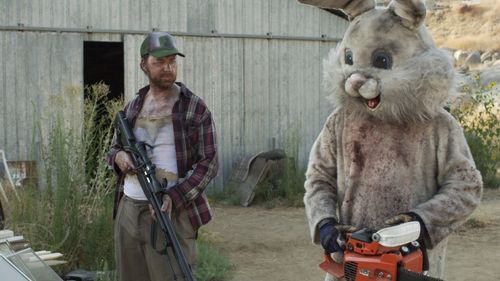 David Scott and Joshua Lang in The Bunnyman Massacre (2014)