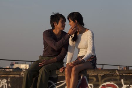Justin Chon and Shuya Chang in Revenge of the Green Dragons (2014)