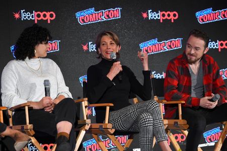 Wendie Malick, Alex Hirsch, and Sarah-Nicole Robles at an event for Gravity Falls (2012)