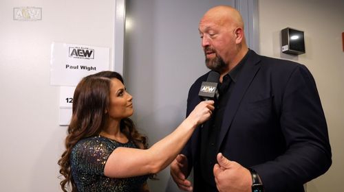 Paul Wight and Dasha Kuret in All Elite Wrestling: Revolution (2021)