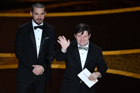 Shia LaBeouf and Zack Gottsagen at an event for The Oscars (2020)