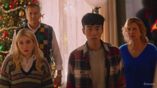 Still of Steven Huy, Veronika Slowikowska, Michael Hitchcock and Kathryn Greenwood in EXmas