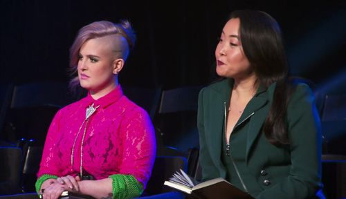 Kelly Osbourne and Aya Kanai in Project Runway Junior (2015)