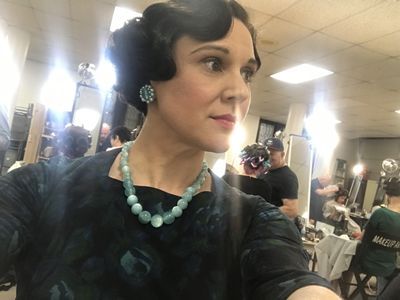 On the set of The Marvelous Mrs. Maisel