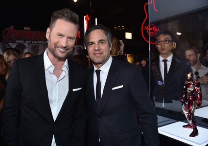 Brian Tyler and Mark Ruffalo at an event for Avengers: Age of Ultron (2015)