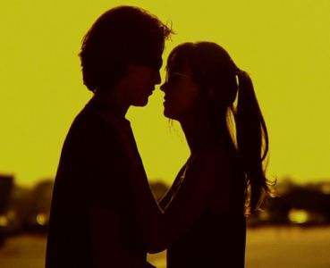 Celeste with Blake Michael on the set of 