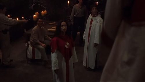 Jean-Claude Van Damme and Sofia Milos in The Order (2001)