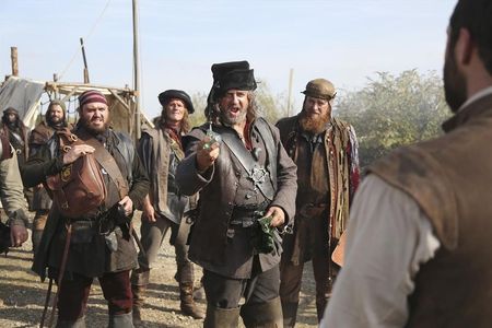 Hugh Bonneville, Daniel Hoffmann-Gill, Martin Collins, and Adam Loxley in Galavant (2015)