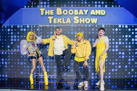 Boobay, Pepita Curtis, Ian Red, and Super Tekla in Family Feud Philippines (2022)